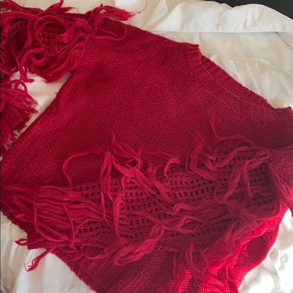 Fringe Sleeve Sweater